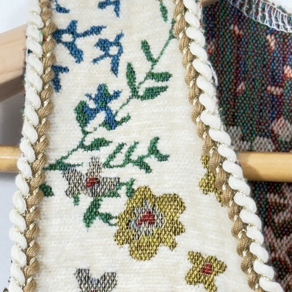 Boho Embroidered Floral Vest Tie Front Cottagecore Festival Hippie XS/S - Picture 4 of 9